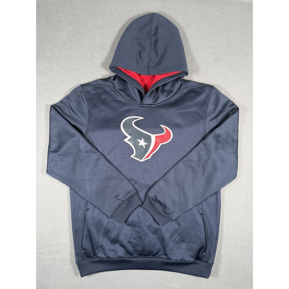 NFL Team Apparel Houston Texans Youth XL 18 Hoodie Navy Blue Sweatshirt